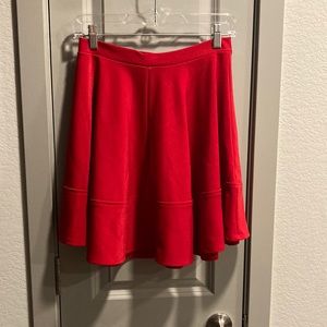 - Lulus Red Short Mini Waist Line A-Line Zipper Skirt